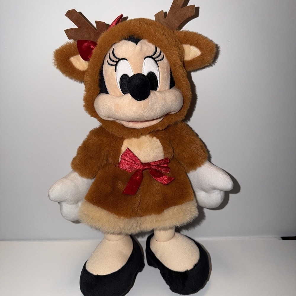 Disney 2025 Christmas Minnie‎ Mouse Reindeer 15 Inch Plush Holiday - Picture 7 of 12